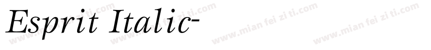 Esprit Italic字体转换